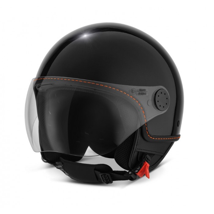 VESPA ΚΡΑΝΟΣ VISOR 4.0 DEMI-JET HELMET BLACK Jet / Open